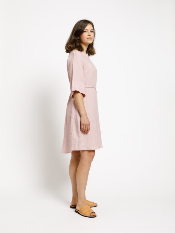 HAY pellavamekko 3/4-hiha, roosa, XS, L, XL, sovitusvaate - Image 2