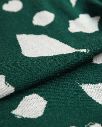 Alppiruusu-merinovillaneulos, vihreä-valkoinen