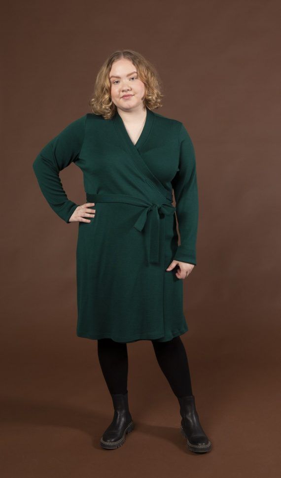 IISI kietaisumekko, vihreä merinovilla, XS, XL, XXL - Image 2