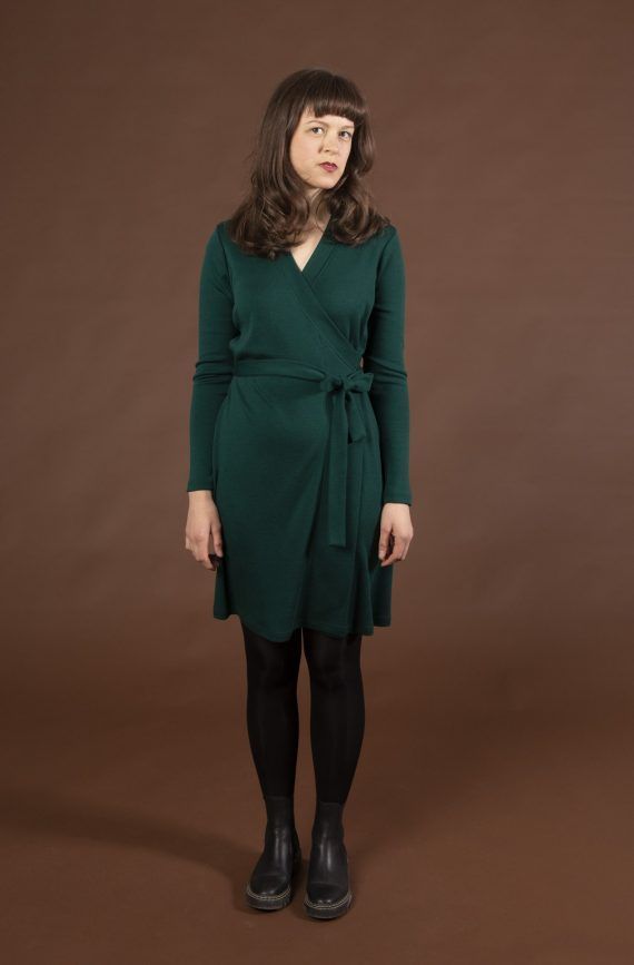 IISI kietaisumekko, vihreä merinovilla, XS, XL, XXL - Image 4