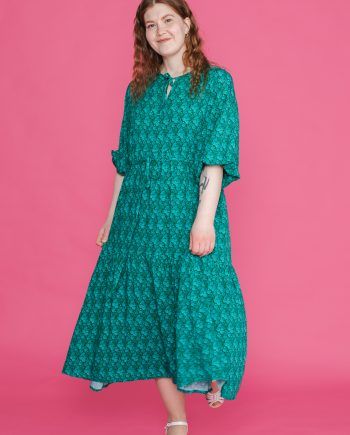 Mallikappale: RAUHA midimekko, smaragdi, XS-S