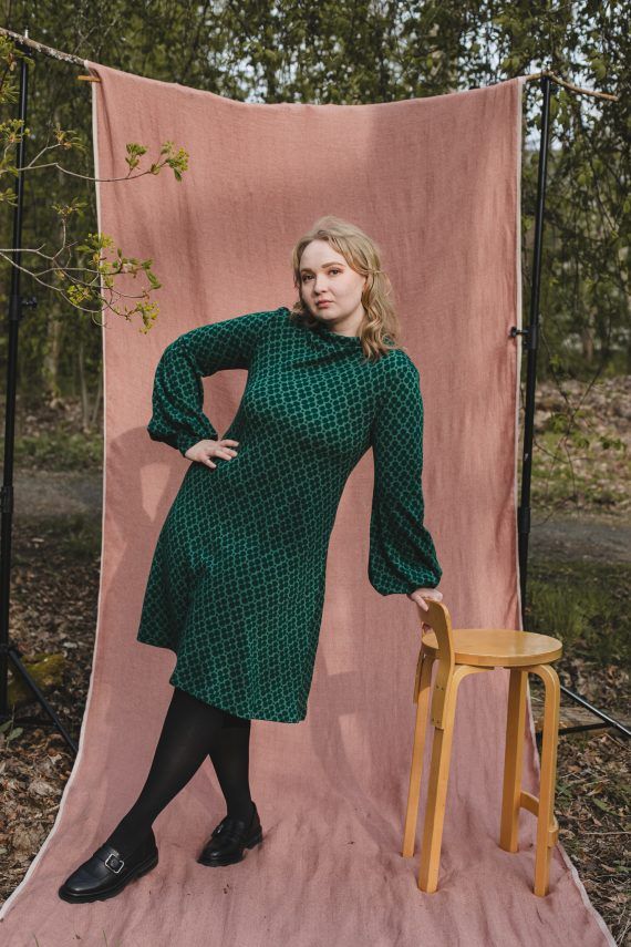 PUFFI merinovillamekko, Apila vihreä - Image 2