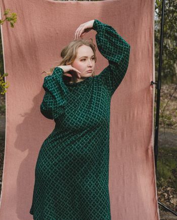 PRE SALE: PUFFI merinovillamekko, Apila vihreä