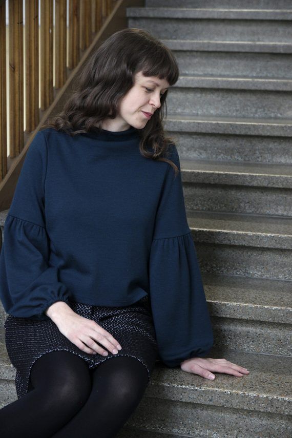 TALVIKKI merinovillapaita, syvänsininen - Image 2