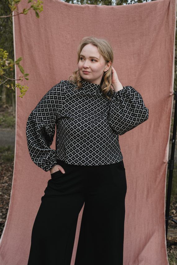 TALVIKKI puuvillapaita, Apila mustavalkoinen