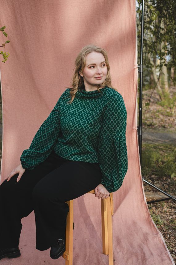 PRE SALE: TALVIKKI merinovillapaita, Apila vihreä - Image 2