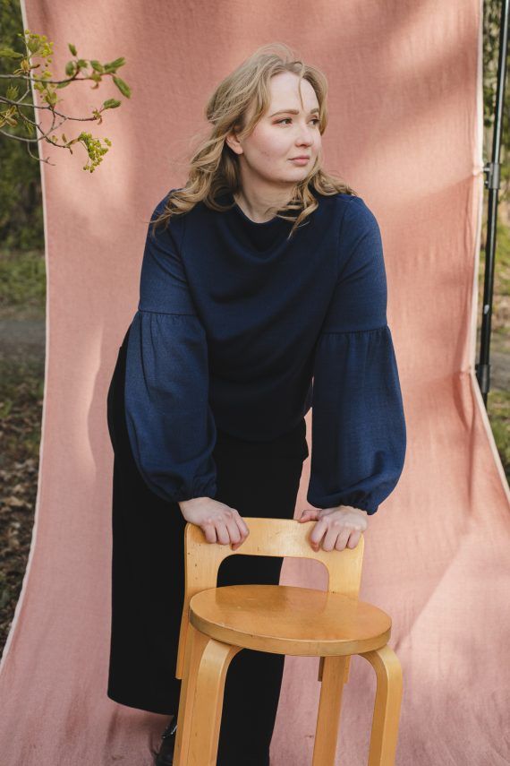 PRE SALE: TALVIKKI merinovillapaita, Kaarna sininen - Image 4
