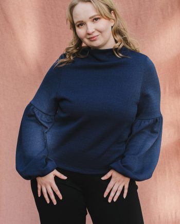 PRE SALE: TALVIKKI merinovillapaita, Kaarna sininen