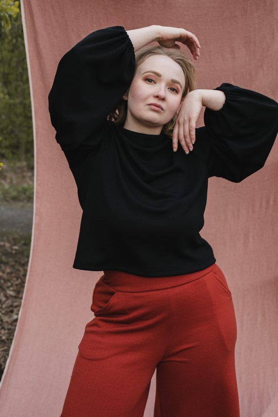 TALVIKKI merinovillapaita, Kaarna musta