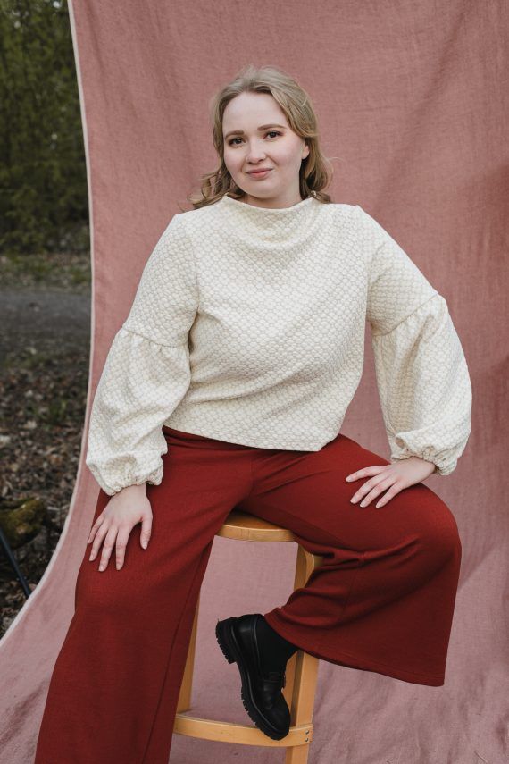 PRE SALE: TALVIKKI puuvillapaita, Apila vanilja - Image 3