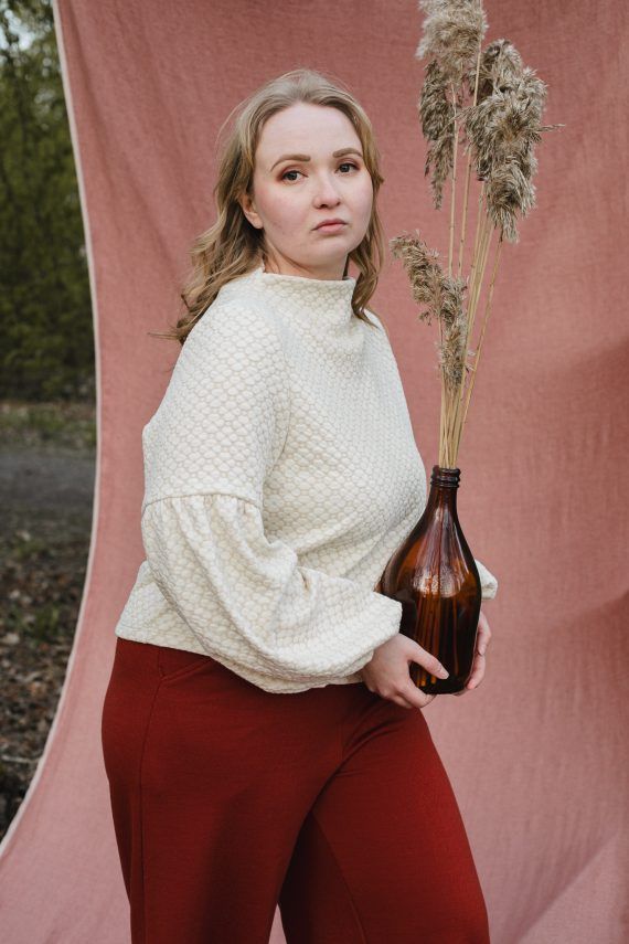 PRE SALE: TALVIKKI puuvillapaita, Apila vanilja - Image 5